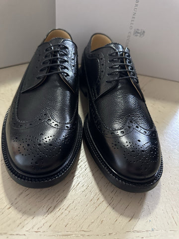 NIB $1395 Brunello Cucinelli Men’s Leather Shoes Black 11 US/44 Eu
