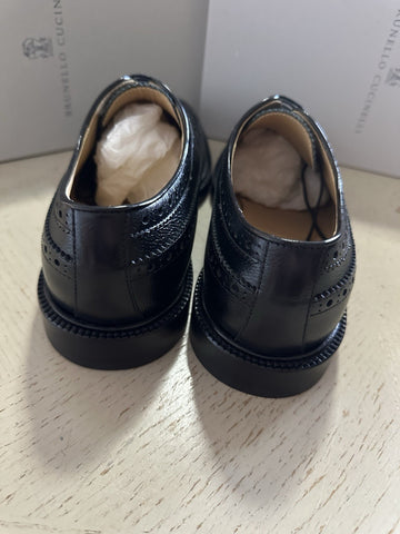 NIB $1395 Brunello Cucinelli Men’s Leather Shoes Black 11 US/44 Eu