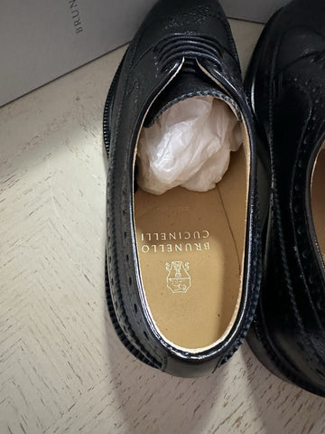 NIB $1395 Brunello Cucinelli Men’s Leather Shoes Black 11 US/44 Eu