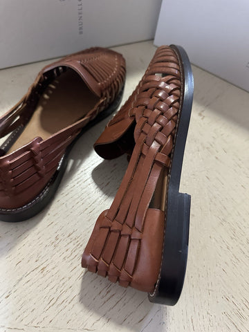 NIB $1395 Brunello Cucinelli Men’s Leather Sandal Shoes Brown 11 US/44 Eu