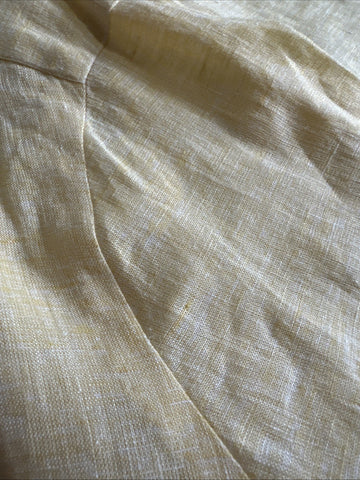 Isaia Men Linen Dress Shirt Yellow 41/16 New $675