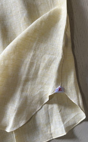 Isaia Men Linen Dress Shirt Yellow 41/16 New $675