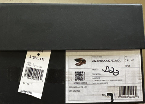 ZEGNA Leather Loafers Shoes Brown 8 US/41 Eu New $950