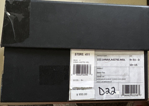 ZEGNA Leather Loafers Shoes Brown 10.5 US/43.5 Eu New $950