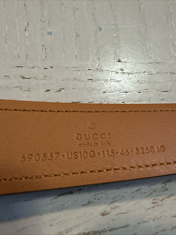 Gucci Women Leather GG Belt Brown Size 115/46 NWT 690557
