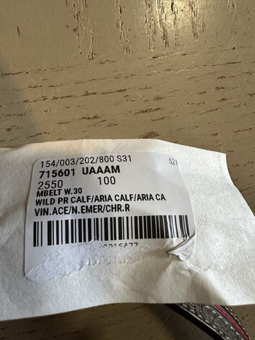 New Gucci Mens Leather Belt Brown/Green/Red 100/40 715601