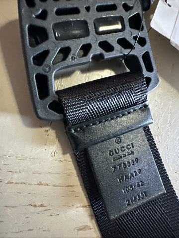 New Gucci Men’s Gucci Print Canvas/Leather Belt Black 105/42 778889