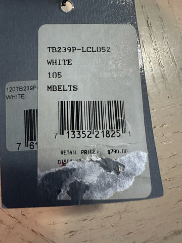 New $790 TOM FORD Mens Leather Belt White 105/42  Italy