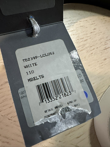 New $790 TOM FORD Mens Leather Belt White 110/44 Italy