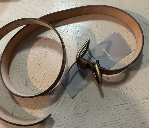 New $890 TOM FORD Mens Leather Belt Brown 90/36 Italy