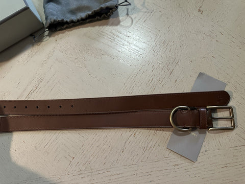 New $890 TOM FORD Mens Leather Belt Brown 90/36 Italy