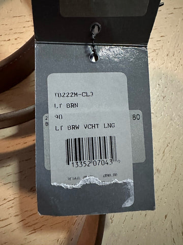 New $890 TOM FORD Mens Leather Belt Brown 90/36 Italy