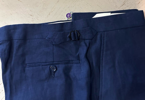 NWT Ralph Lauren Purple Label Mens Linen Pants Brazil Blue 38 US ( 54 Euro ) Ita