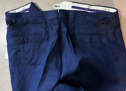 NWT Ralph Lauren Purple Label Mens Linen Pants Brazil Blue 38 US ( 54 Euro ) Ita