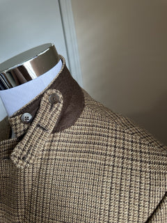 New $2795 Ralph Lauren Purple Label Men Linen/Wool Blazer Jacket Brown 42R/52R