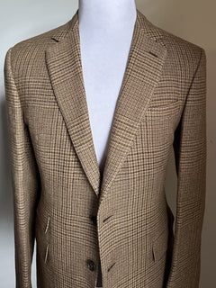 New $2795 Ralph Lauren Purple Label Men Linen/Wool Blazer Jacket Brown 42R/52R