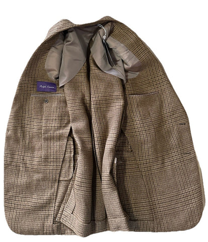 New $2795 Ralph Lauren Purple Label Men Linen/Wool Blazer Jacket Brown 42R/52R