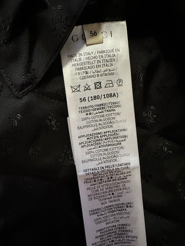 New $5200 Gucci Men Denim Jacket Coat Black 44 US/56 Eu 725588