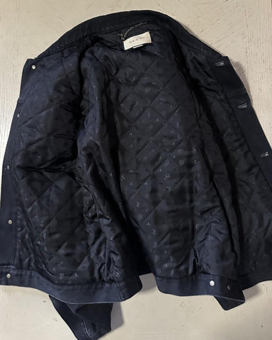 New $5200 Gucci Men Denim Jacket Coat Black 44 US/56 Eu 725588