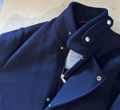 New $8495 Brunello Cucinelli Men Collared Wool & Cashmere Jacket Coat Navy XXL