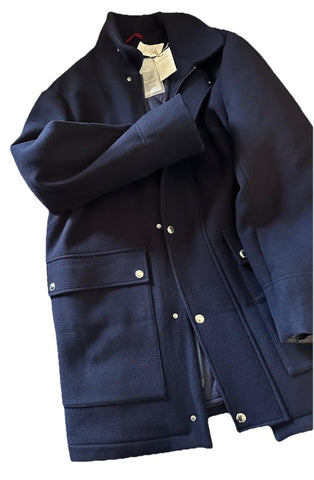New $8495 Brunello Cucinelli Men Collared Wool & Cashmere Jacket Coat Navy XXL