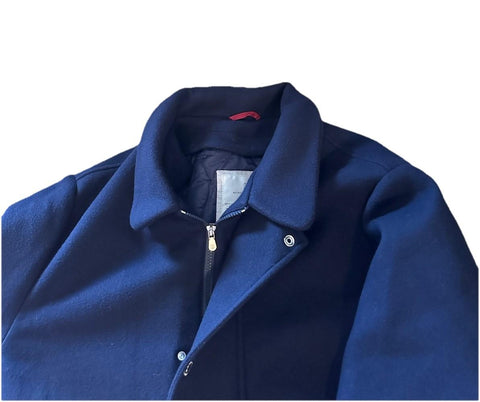 New $8495 Brunello Cucinelli Men Collared Wool & Cashmere Jacket Coat Navy XXL