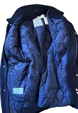 New $8495 Brunello Cucinelli Men Collared Wool & Cashmere Jacket Coat Navy XXL