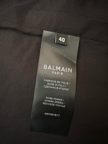 New $6500 BALMAIN Two-Tone Tuxedo Gown Dres Black/White 40 ( 8 ) Italy