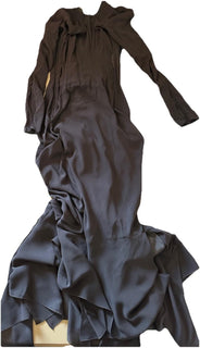 New $5995 DOLCE&GABBANA Sheer Long-Sleeve Gown Dress Gray 40 ( 6 ) Italy