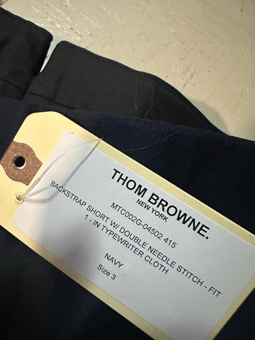 NWT $780 THOM BROWNE Knee Length Shorts Navy Size 3 ( L /36 US ) Italy