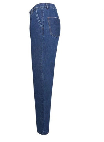 NWT KNT BY Kiton Men Cotton Five-Pocket Jeans Pants Blue 36/52