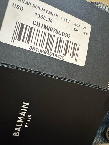 NWT $1050 Balmain Faded Five-Pocket Jeans Blue 36 US/52 Eu