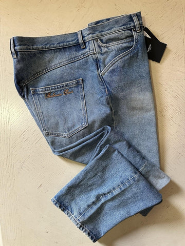 NWT $1050 Balmain Faded Five-Pocket Jeans Blue 36 US/52 Eu