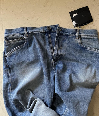 NWT $1050 Balmain Faded Five-Pocket Jeans Blue 36 US/52 Eu