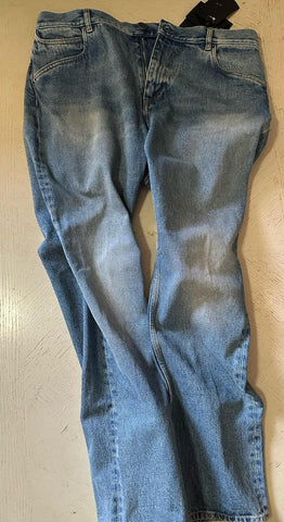 NWT $1050 Balmain Faded Five-Pocket Jeans Blue 36 US/52 Eu