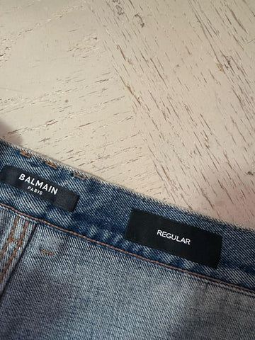 NWT $1050 Balmain Faded Five-Pocket Jeans Blue 36 US/52 Eu