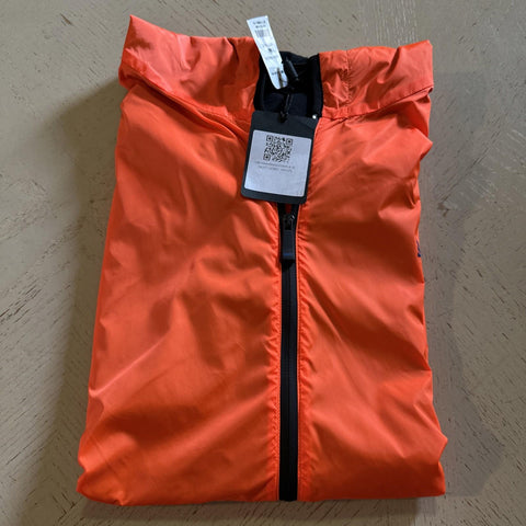 New $3200 KNT By Kiton Hooded Vest Orange Size 44US/54 Eu Italy