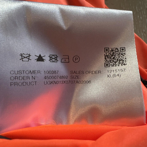 New $3200 KNT By Kiton Hooded Vest Orange Size 44US/54 Eu Italy