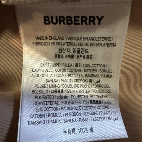 New $2090 Burberry Gabardine Maxi Flare Skirt Color PALE NUDE 42/8 England