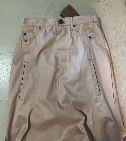 New $2090 Burberry Gabardine Maxi Flare Skirt Color PALE NUDE 42/8 England