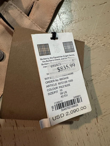 New $2090 Burberry Gabardine Maxi Flare Skirt Color PALE NUDE 42/8 England