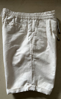 Brunello Cucinelli Men Linen-Blend Drawstring Shorts Of White US 38/54 New $795