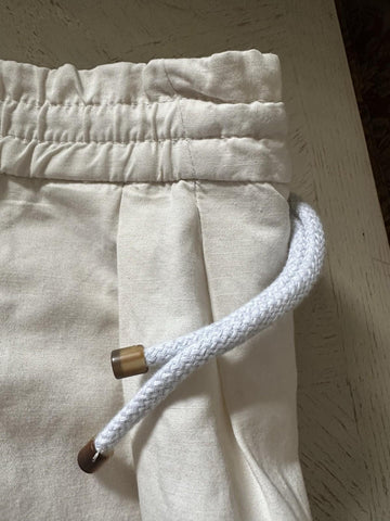 Brunello Cucinelli Men Linen-Blend Drawstring Shorts Of White US 38/54 New $795