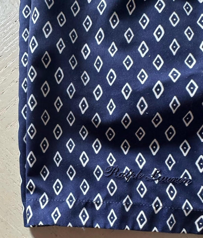 NWT $395 Ralph Lauren Purple Label Amalfi Printed Swim Trunks Navy Size XL