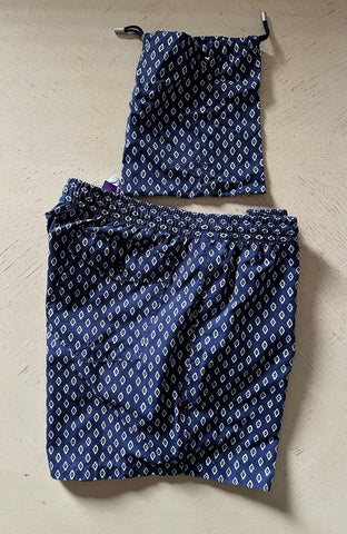 NWT $395 Ralph Lauren Purple Label Amalfi Printed Swim Trunks Navy Size XL