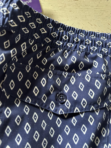 NWT $395 Ralph Lauren Purple Label Amalfi Printed Swim Trunks Navy Size XL