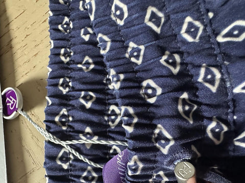 NWT $395 Ralph Lauren Purple Label Amalfi Printed Swim Trunks Navy Size XL