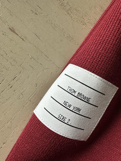 New $790 Thom Browne 4 L-Bar Men Track Pants Red Size 2/M Japan