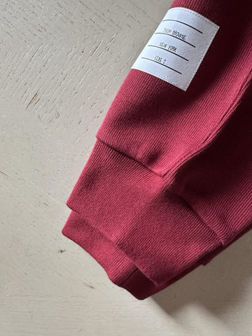 New $790 Thom Browne 4 L-Bar Men Track Pants Red Size 2/M Japan