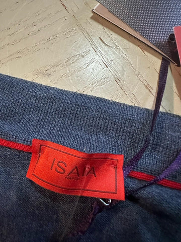 New $975 Isaia Men Merino Wool Cardigan Sweater Navy Size XL